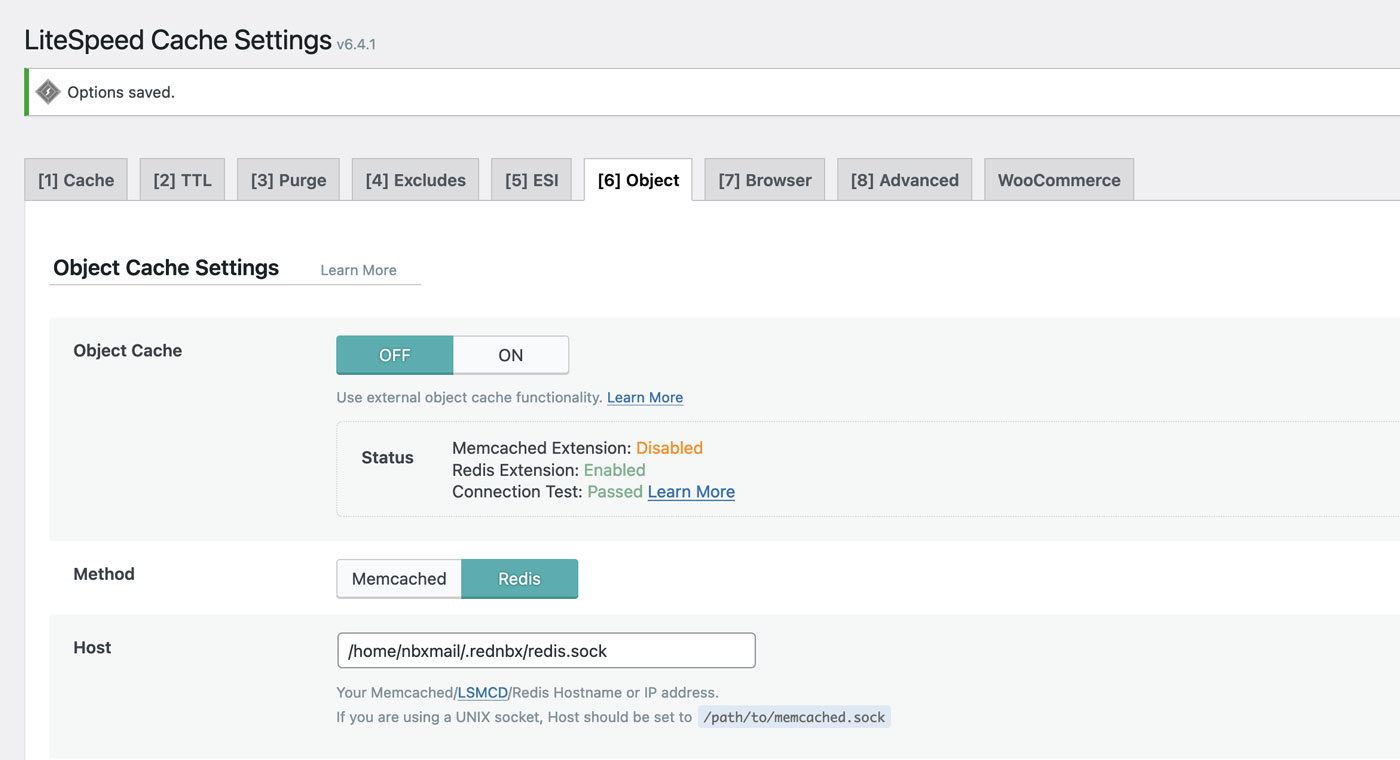 activare litespeed si redis