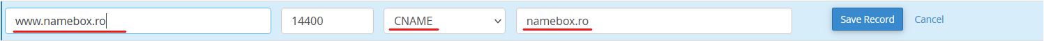 cname record cpanel
