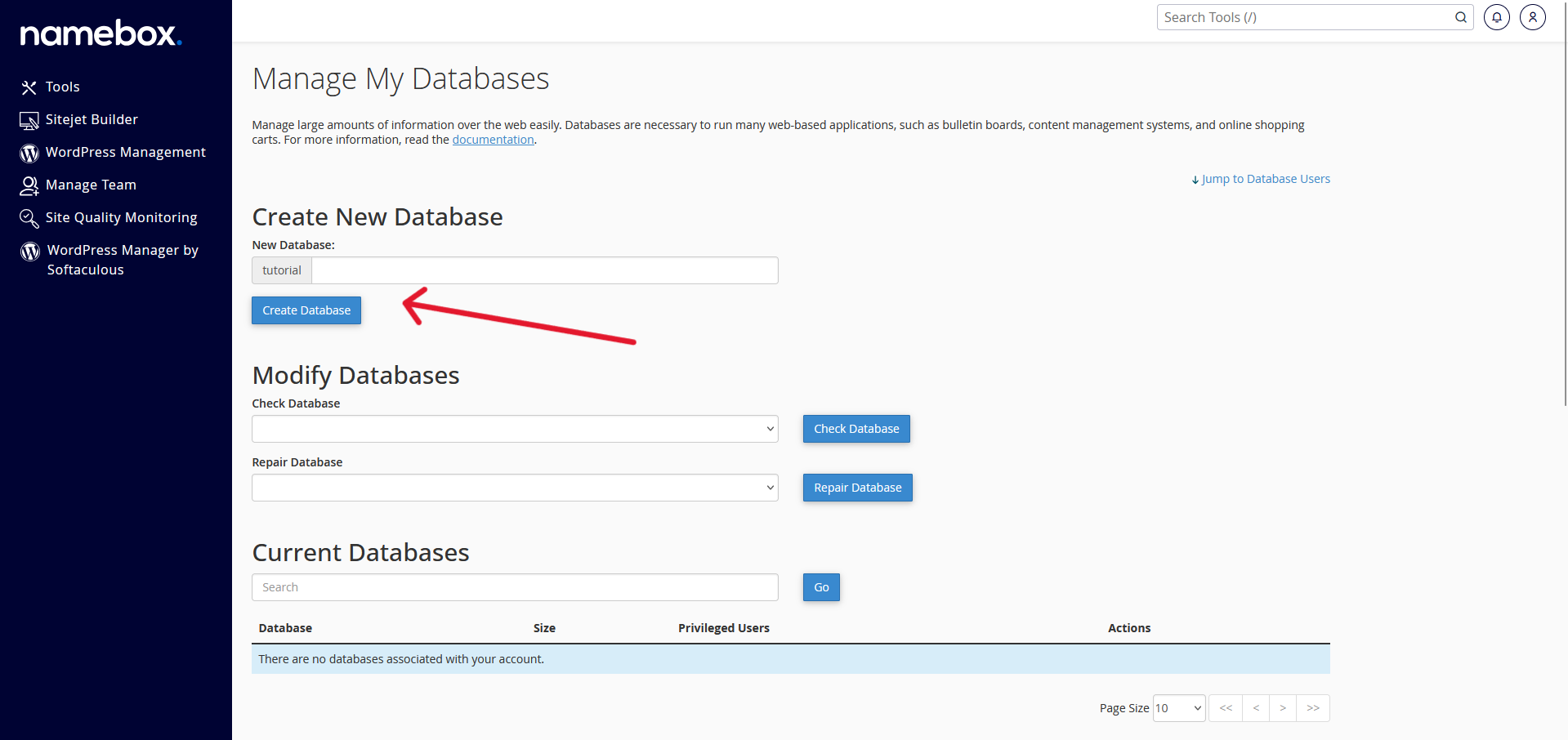 Creare baza de date